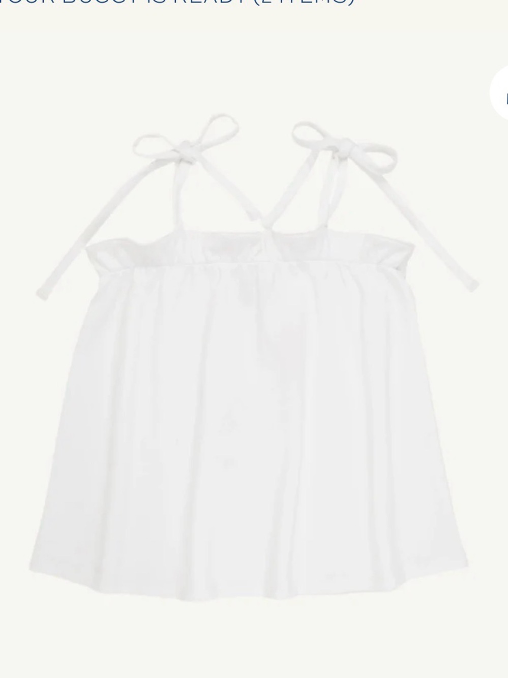 The Beaufort Bonnet Company White Tie-Shoulder Girls Camisole